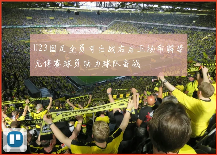 U23国足全员可出战右后卫杨希解禁无停赛球员助力球队备战